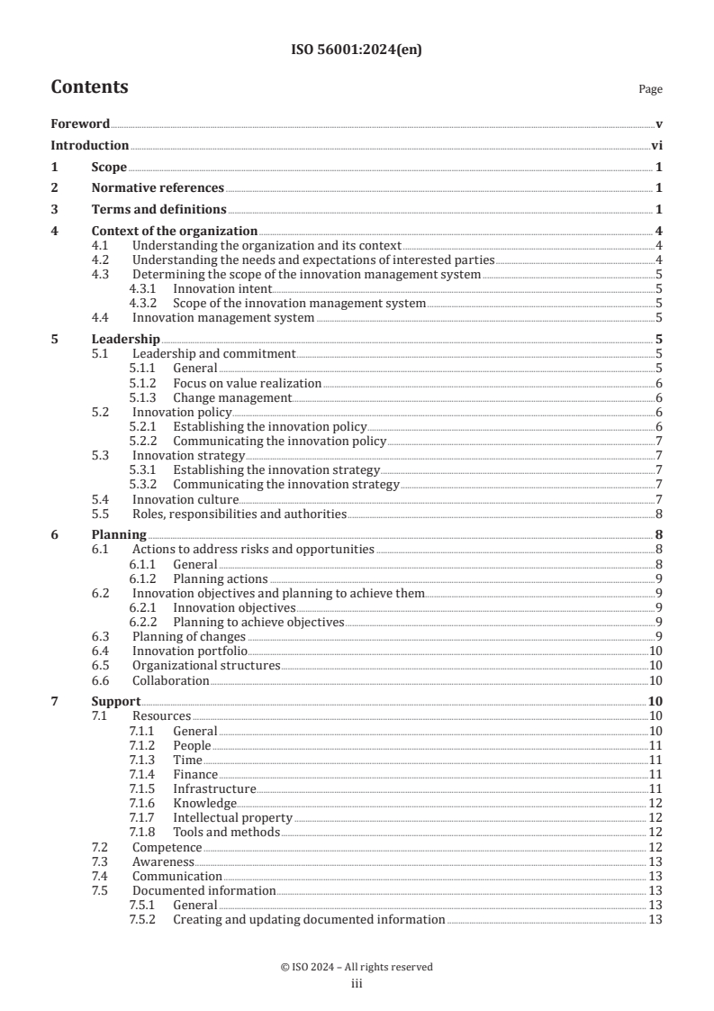 ISO 56001:2024 - Innovation management system — Requirements
Released:10. 09. 2024