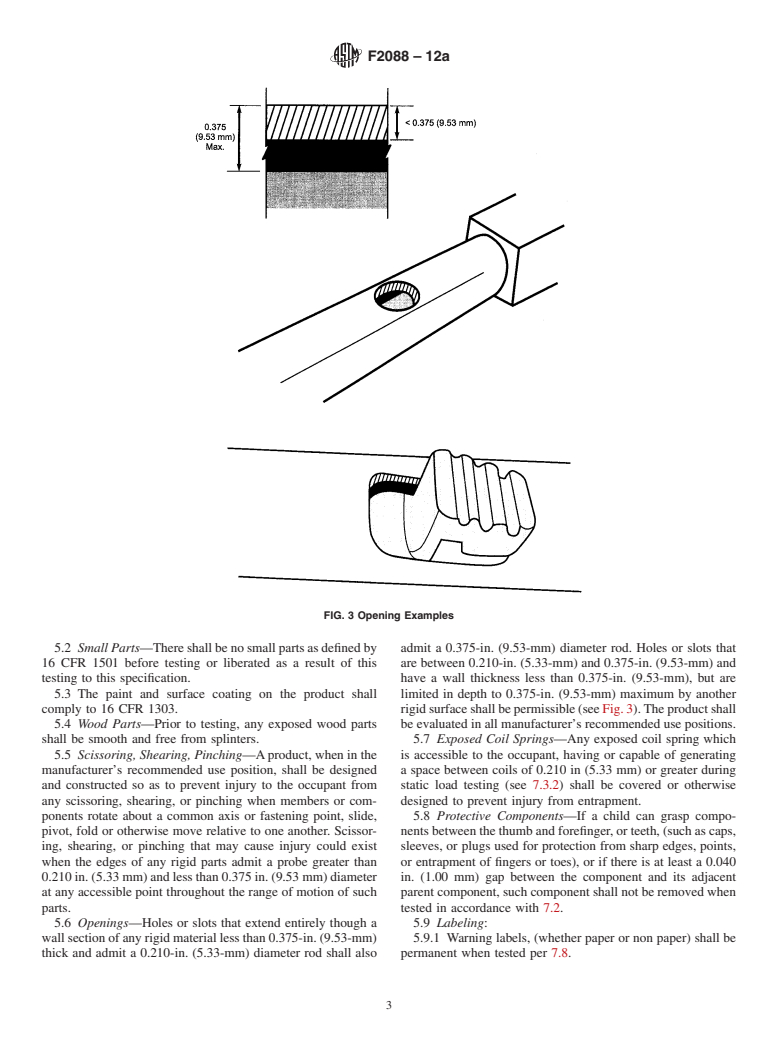 ASTM F2088-12 - Standard Consumer Safety Specification for Infant Swings