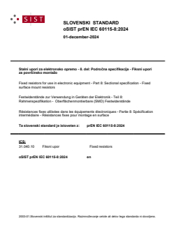prEN IEC 60115-8:2024 - BARVE - Page 1 preview
