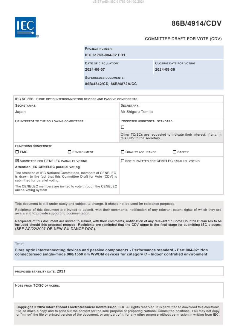 prEN IEC 61753-084-02:2024