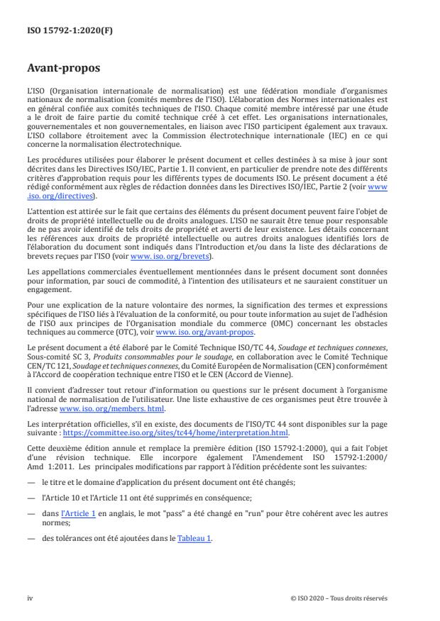 ISO 15792-1:2020 ISO 15792-1:2020 - Produits consommables pour le soudage -- Méthodes d'essai - Page 4 preview