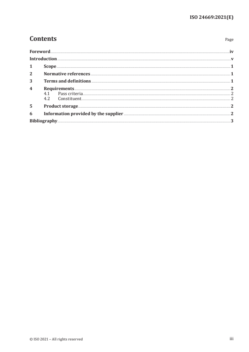 ISO 24669:2021 - Water-absorbent polyacrylate in urine absorbing products — Requirements
Released:10/29/2021