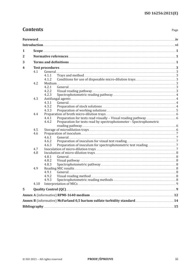 ISO/PRF 16256:Version 17-jul-2021 - Clinical laboratory testing and in vitro diagnostic test systems -- Broth micro-dilution reference method for testing the in vitro activity of antimicrobial agents against yeast fungi involved in infectious diseases