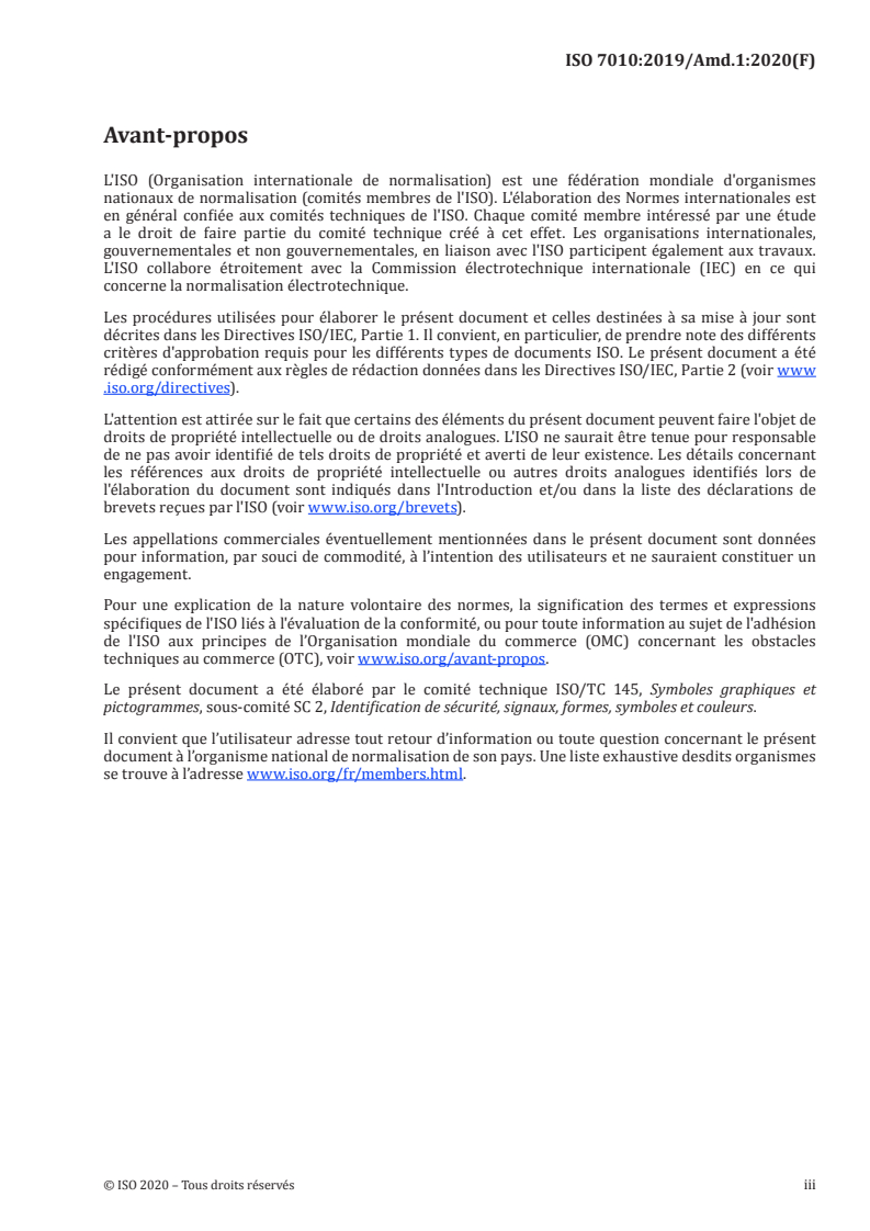 ISO 7010:2019/Amd 1:2020 ISO 7010:2019/Amd 1:2020 - Symboles graphiques — Couleurs de sécurité et signaux de sécurité — Signaux de sécurité enregistrés — Amendement 1
Released:3/25/2020