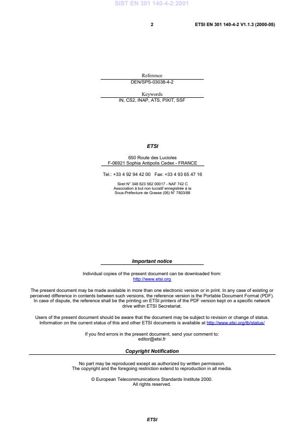 SIST EN 301 140-4-2:2001 SIST EN 301 140-4-2:2001 - Page 4 preview
