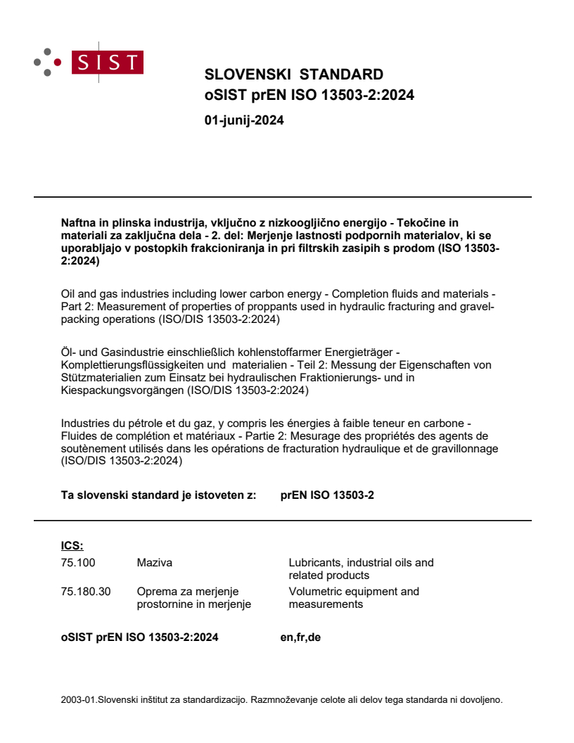 prEN ISO 13503-2:2024