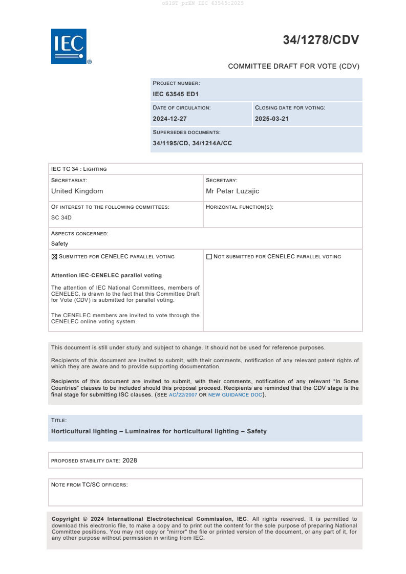 oSIST prEN IEC 63545:2025 oSIST prEN IEC 63545:2025