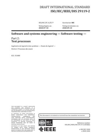 ISO/IEC/IEEE DIS 29119-2