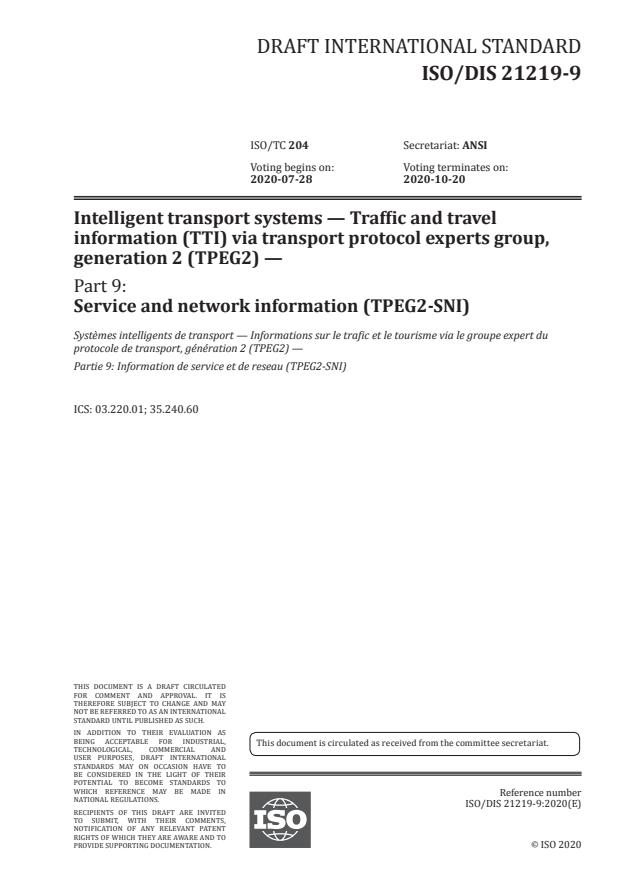 ISO/DIS 21219-9