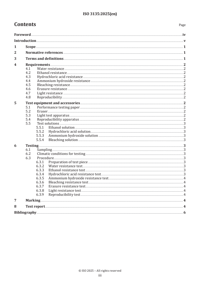 ISO 3135:2025 - Marking pens — Durability of written line — Documentary use (DOC)
Released:28. 04. 2025