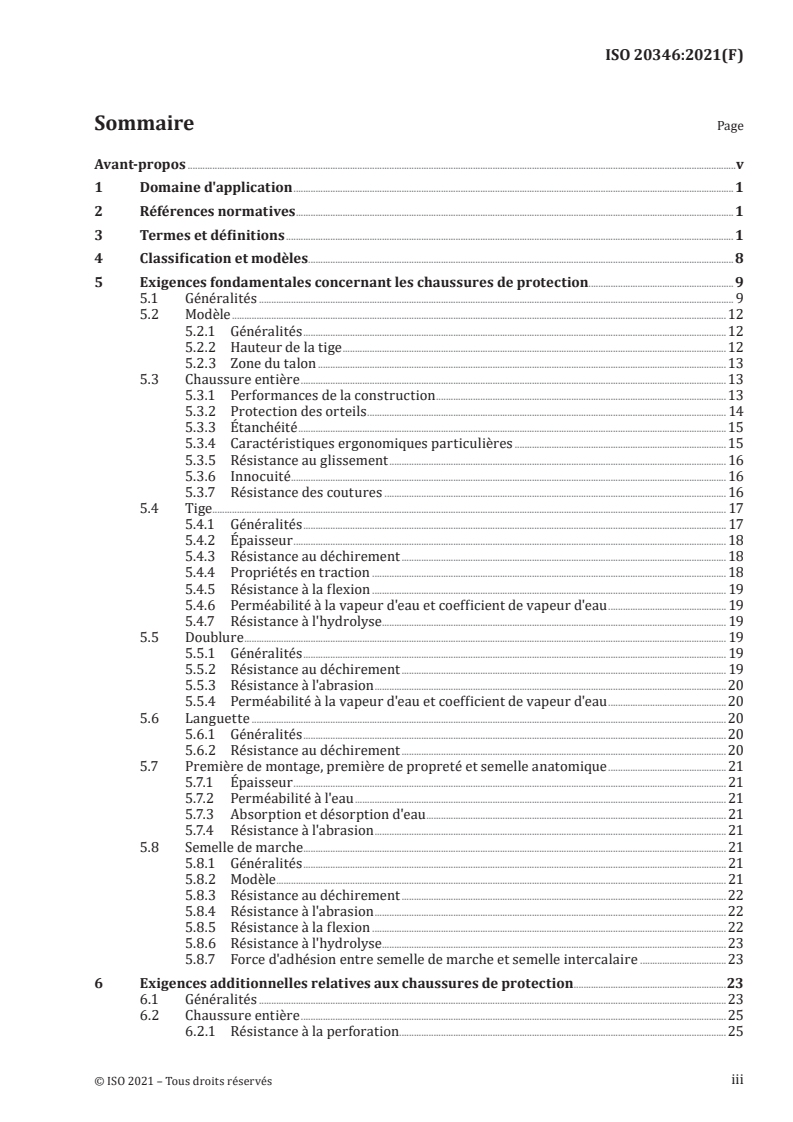 ISO 20346:2021 - Équipement de protection individuelle -- Chaussures de protection