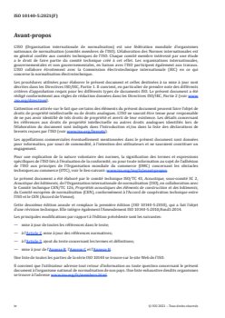 ISO 10140-5:2021 - Acoustique — Mesurage en laboratoire de l'isolation acoustique des éléments de construction — Partie 5: Exigences relatives aux installations et appareillage d'essai
Released:4/16/2021 - Page 4 preview