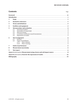 ISO 10140-3:2021 ISO 10140-3:2021 - Acoustics — Laboratory measurement of sound insulation of building elements — Part 3: Measurement of impact sound insulation
Released:4/16/2021 - Page 3 preview