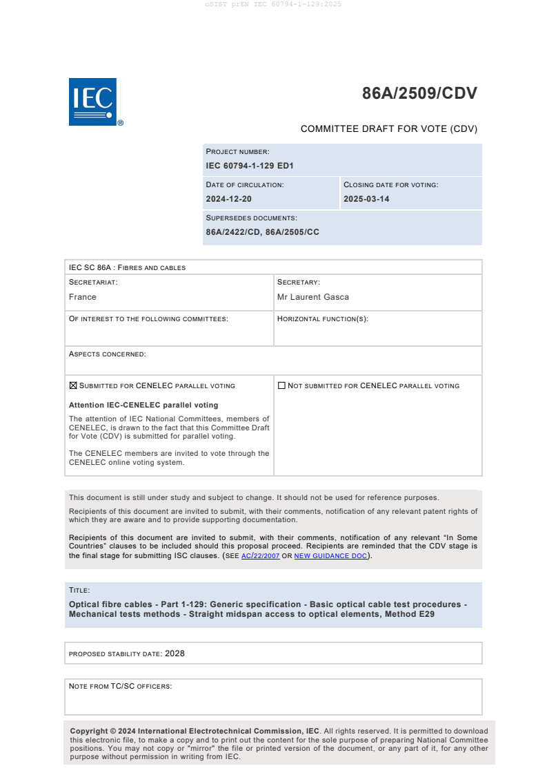prEN IEC 60794-1-129:2025