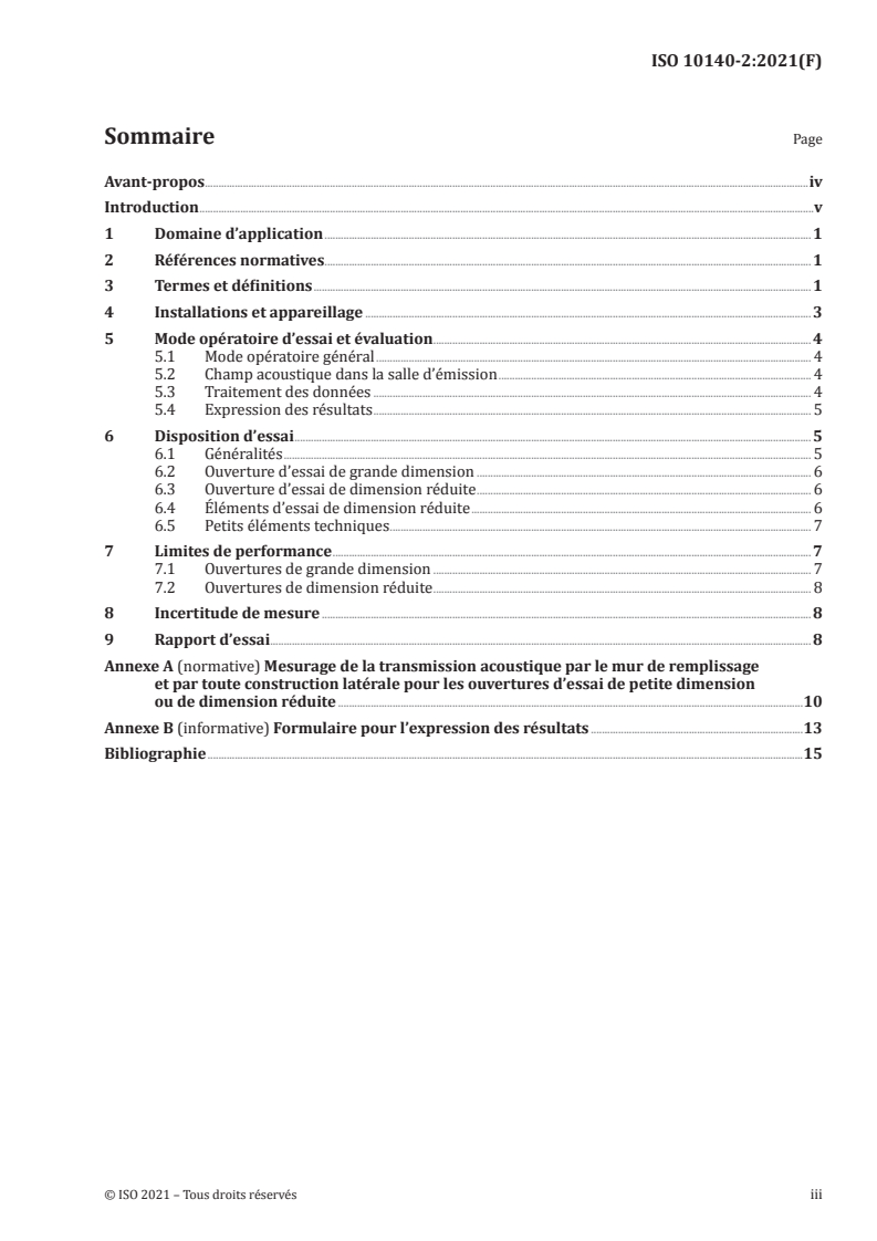 ISO 10140-2:2021 - Acoustique — Mesurage en laboratoire de l'isolation acoustique des éléments de construction — Partie 2: Mesurage de l'isolation au bruit aérien
Released:4/15/2021