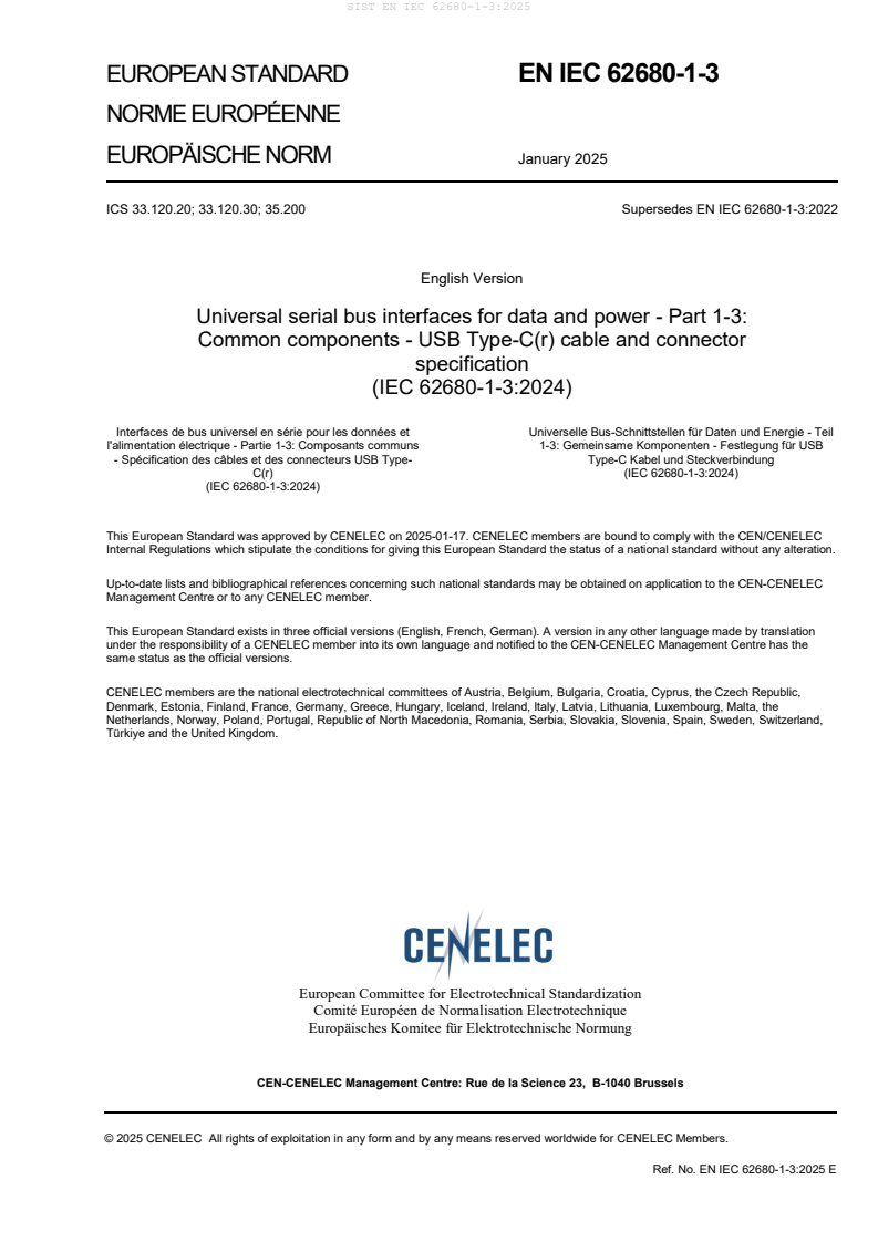 EN IEC 62680-1-3:2025 - BARVE