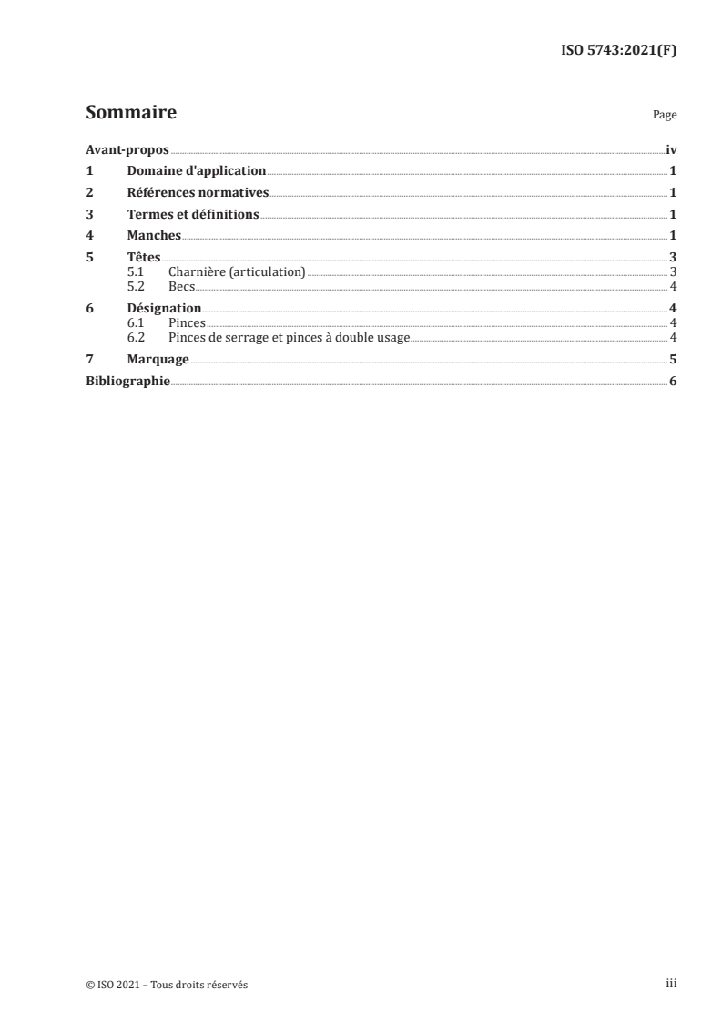 ISO 5743:2021 - Pinces et tenailles — Spécifications techniques générales
Released:11/23/2021