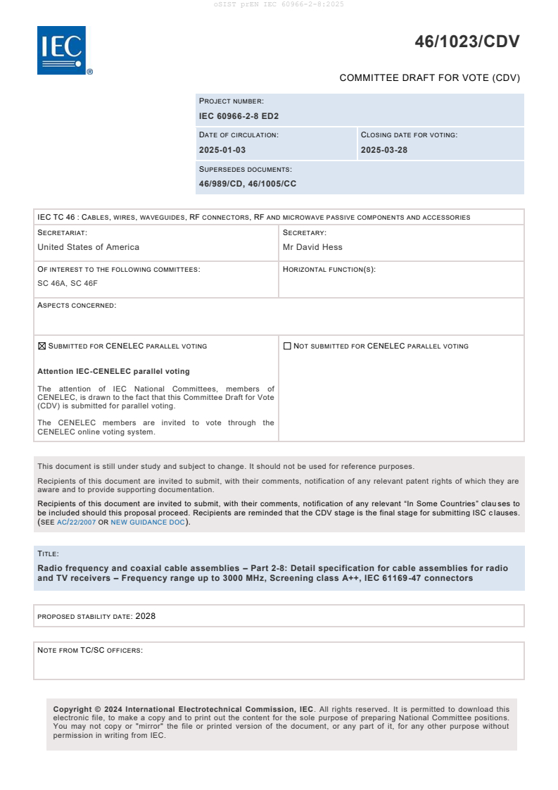 prEN IEC 60966-2-8:2025 - BARVE