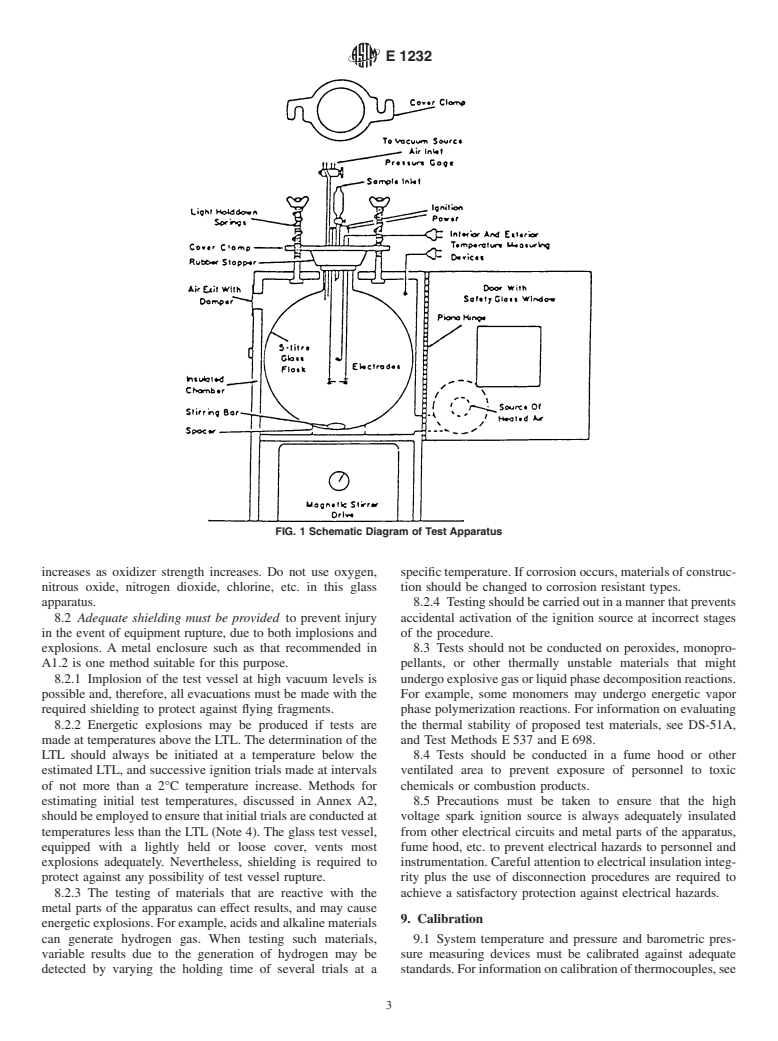 ASTM E1232-91(1996) - Standard Test Method for Temperature Limit of Flammability of Chemicals