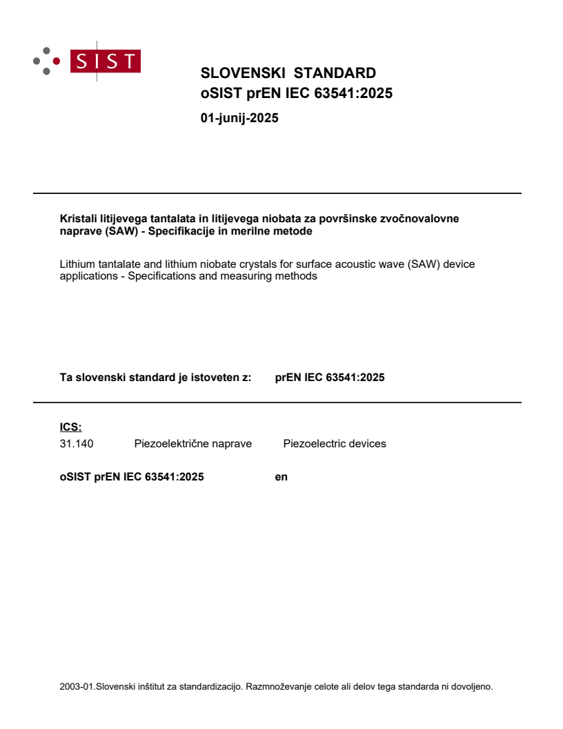 prEN IEC 63541:2025 - BARVE