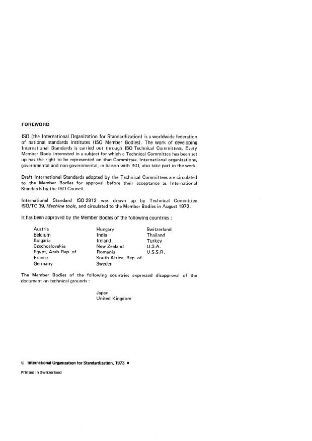 ISO 2912:1973 ISO 2912:1973 - Modular units for machine tool construction -- Multi-spindle heads -- Casing and input drive shaft dimensions - Page 2 preview