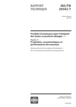 ISO/TR 20342-7:2021 - Assistive products for tissue integrity when lying down — Part 7: Foam properties, characteristics and performance
Released:2/15/2022 - Page 1 preview