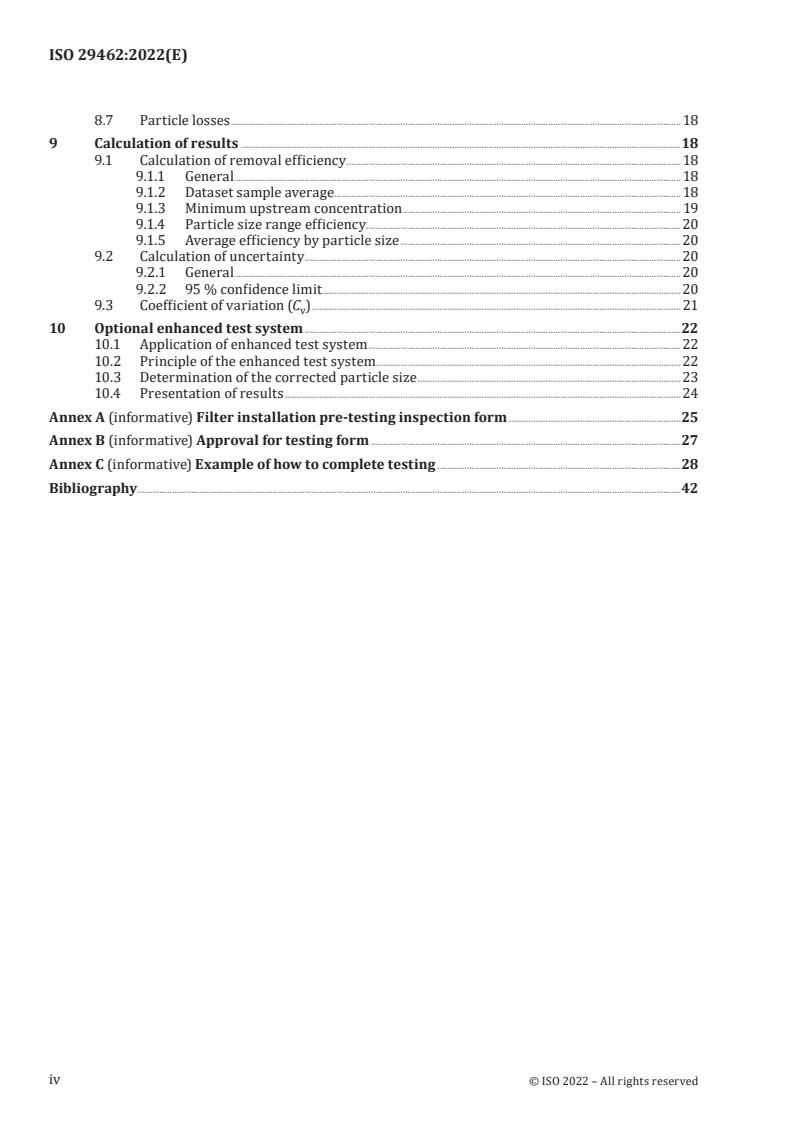 ISO 29462:2022 ISO 29462:2022 - Field testing of general ventilation filtration devices and systems for in situ removal efficiency by particle size and resistance to airflow
Released:29. 07. 2022 - Page 4 preview