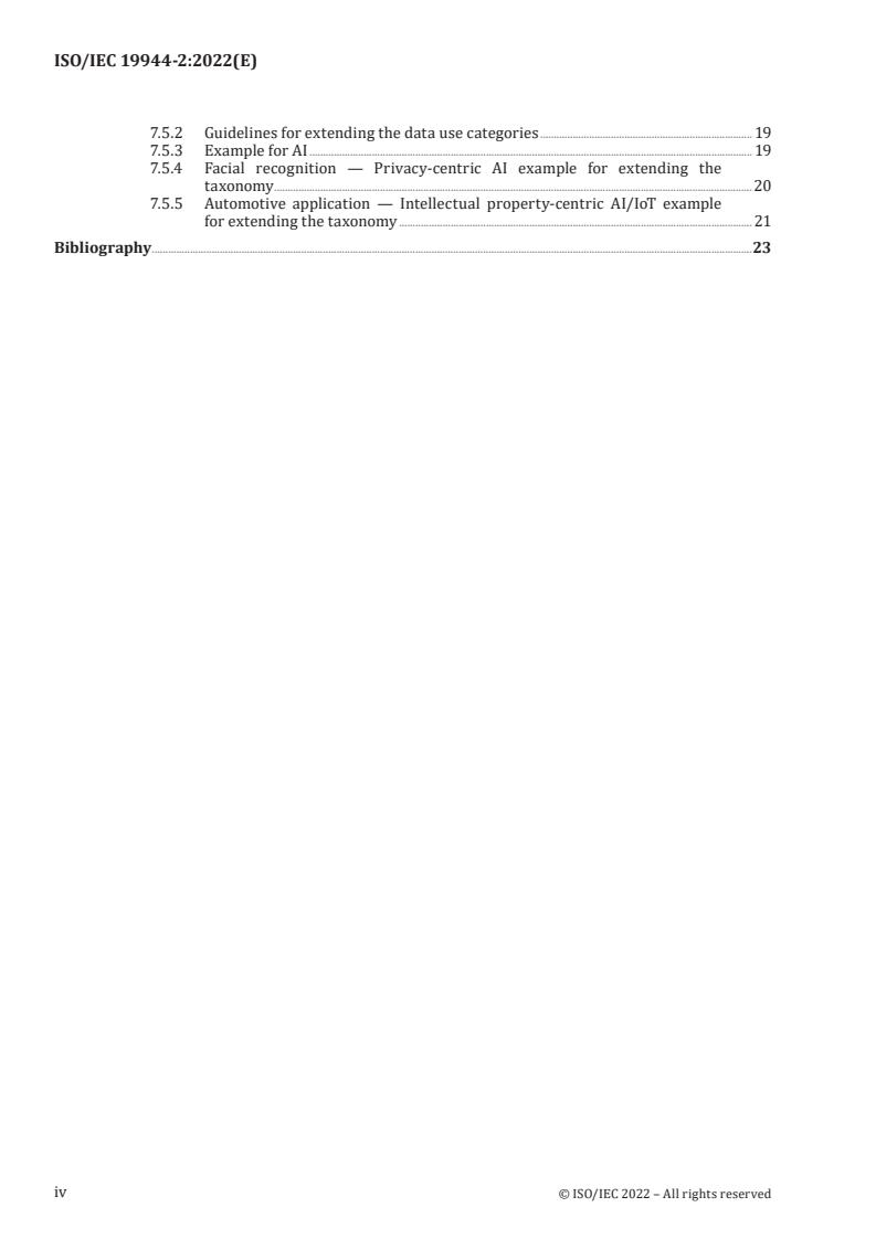 ISO/IEC 19944-2:2022 ISO/IEC 19944-2:2022 - Cloud computing and distributed platforms — Data flow, data categories and data use — Part 2: Guidance on application and extensibility
Released:4/1/2022 - Page 4 preview