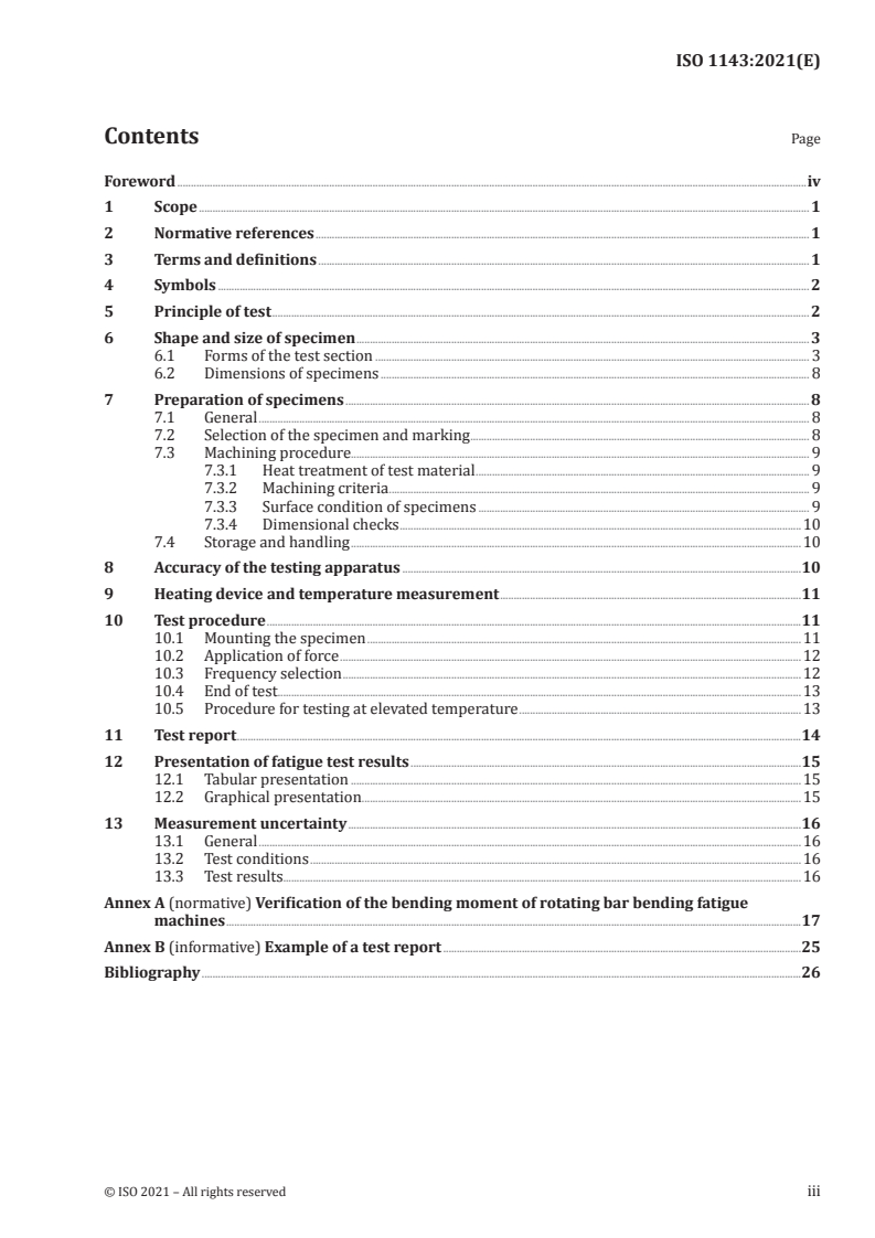 ISO 1143:2021 - Metallic materials — Rotating bar bending fatigue testing
Released:7/30/2021