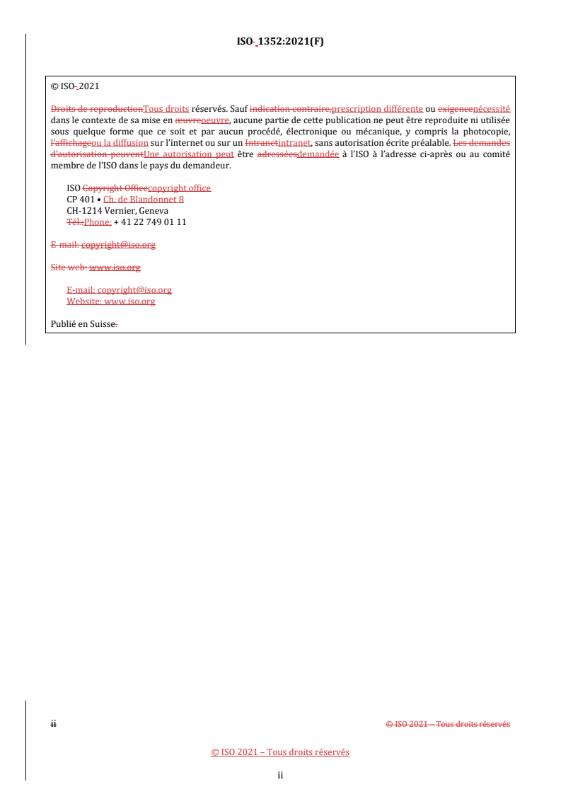 ISO 1352:2021 REDLINE ISO 1352:2021 - Matériaux métalliques — Essais de fatigue par couple de torsion commandé
Released:24. 01. 2024 - Page 2 preview