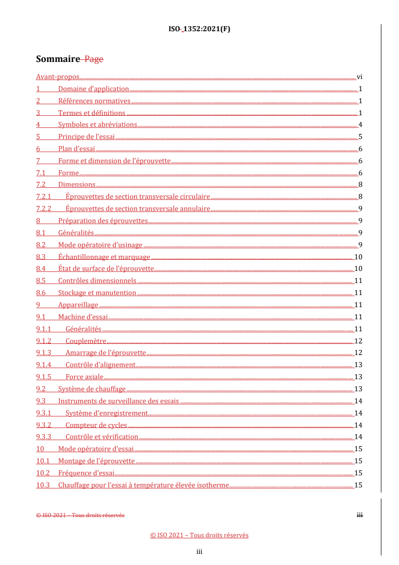 REDLINE ISO 1352:2021 - Matériaux métalliques — Essais de fatigue par couple de torsion commandé
Released:24. 01. 2024