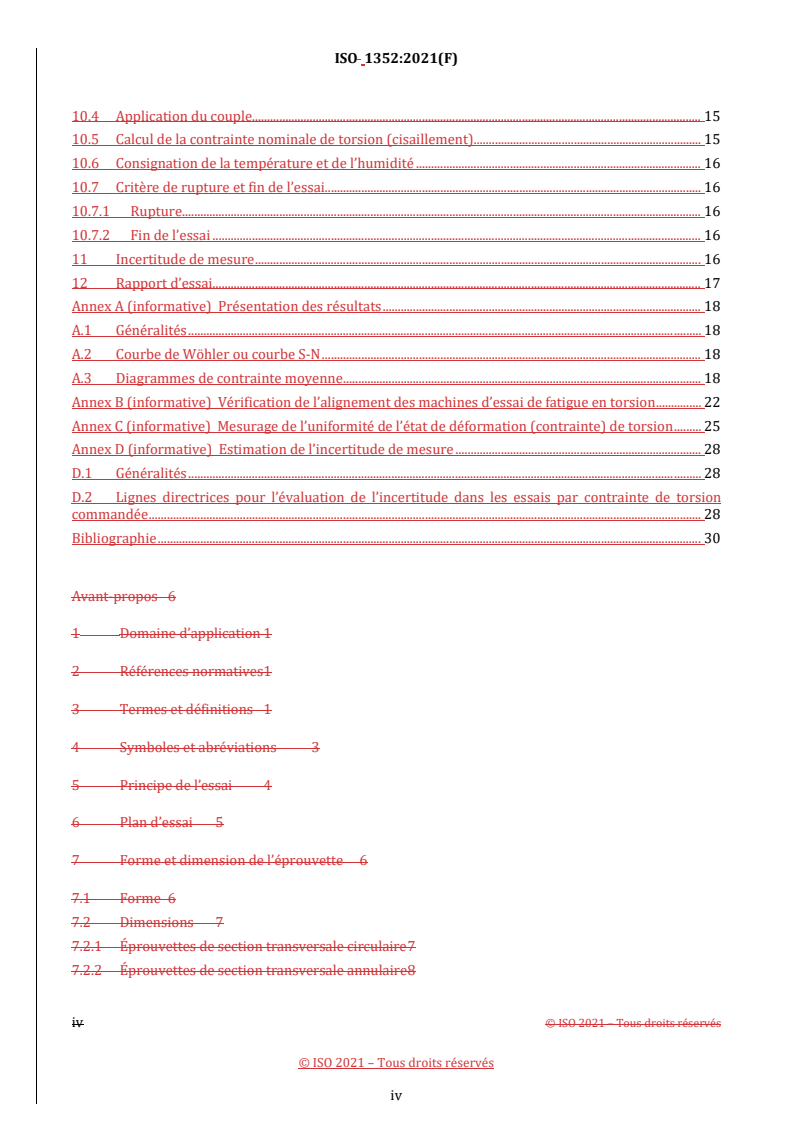 ISO 1352:2021 REDLINE ISO 1352:2021 - Matériaux métalliques — Essais de fatigue par couple de torsion commandé
Released:24. 01. 2024 - Page 4 preview