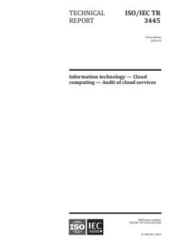 ISO/IEC TR 3445:2022 ISO/IEC TR 3445:2022 - Information technology — Cloud computing — Audit of cloud services
Released:3/9/2022 - Page 1 preview