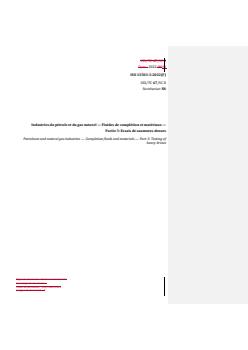 ISO 13503-3:2022 REDLINE ISO 13503-3:2022 - Petroleum and natural gas industries — Completion fluids and materials — Part 3: Testing of heavy brines
Released:13. 06. 2022 - Page 1 preview