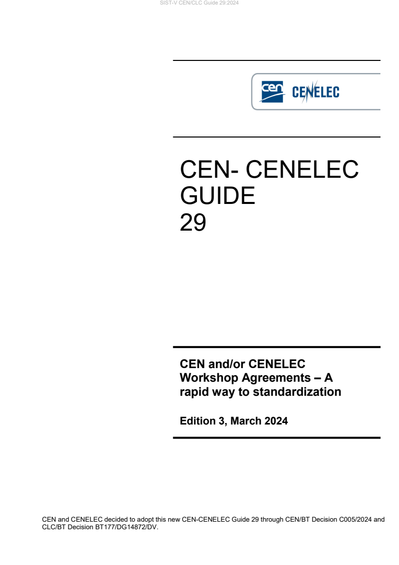 V CEN/CLC Guide 29:2024 - BARVE