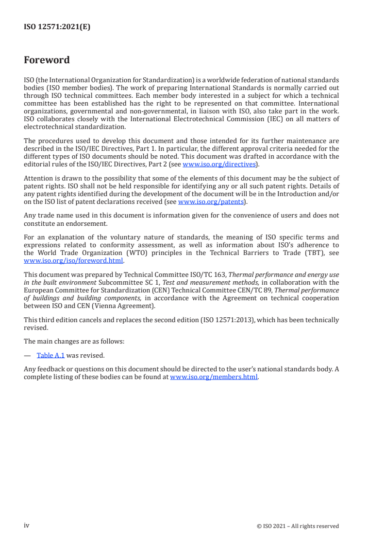 ISO 12571:2021 ISO 12571:2021 - Hygrothermal performance of building materials and products — Determination of hygroscopic sorption properties
Released:11/8/2021 - Page 4 preview