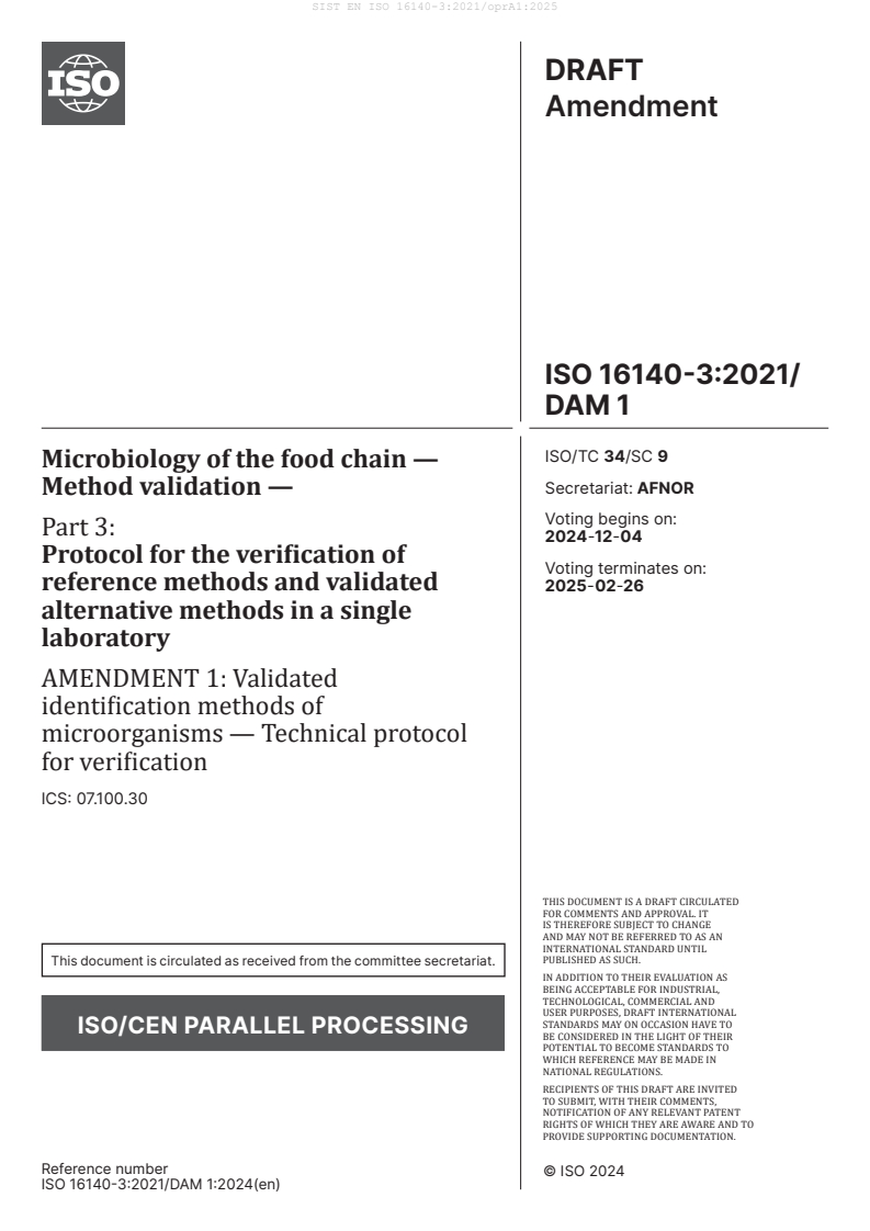 EN ISO 16140-3:2021/oprA1:2025