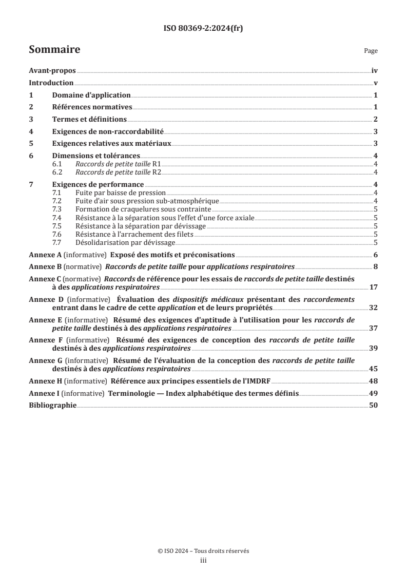 ISO 80369-2:2024 - Raccords de petite taille pour liquides et gaz utilisés dans le domaine de la santé — Partie 2: Raccords destinés à des applications respiratoires
Released:16. 10. 2024