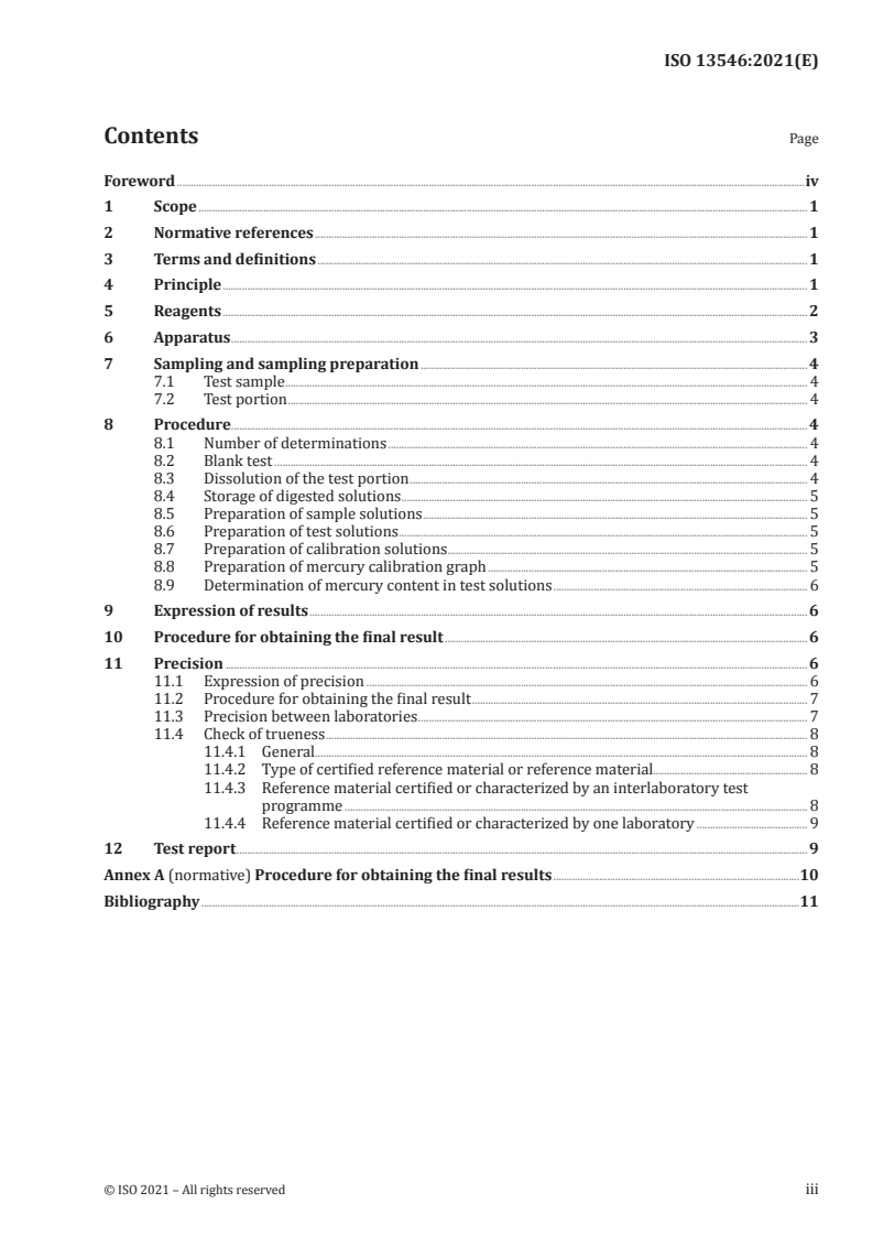 ISO 13546:2021 - Copper concentrates — Determination of mercury content — Cold vapour atomic absorption spectrometric method
Released:7/29/2021