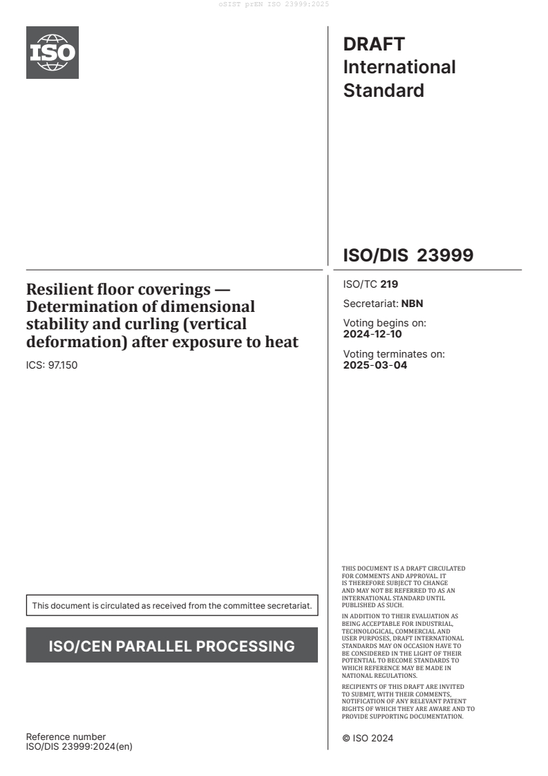 prEN ISO 23999:2025 - BARVE