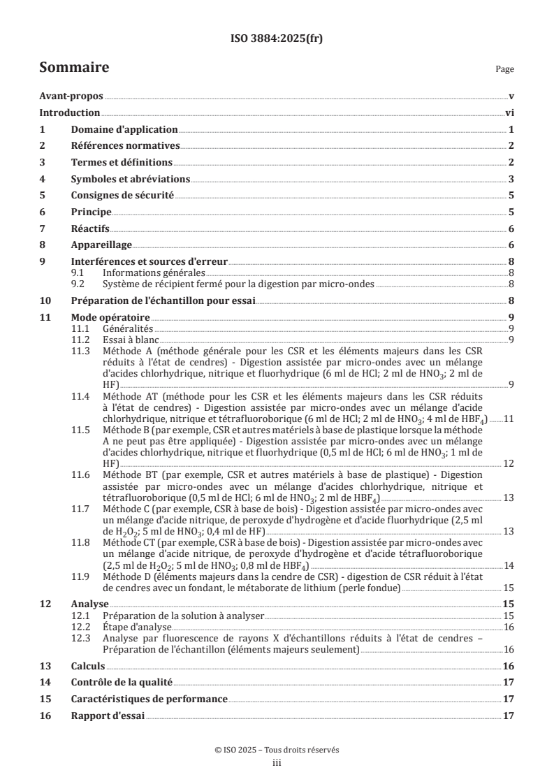 ISO 3884:2025 - Combustibles solides de récupération — Méthodes de détermination de la teneur en éléments (Al, Ca, Fe, K, Mg, Na, P, S, Si, Ti, As, Ba, Be, Cd, Co, Cr, Cu, Hg, Mo, Mn, Ni, Pb, Sb, Se, Sn, Tl, V, Zn)
Released:9. 04. 2025