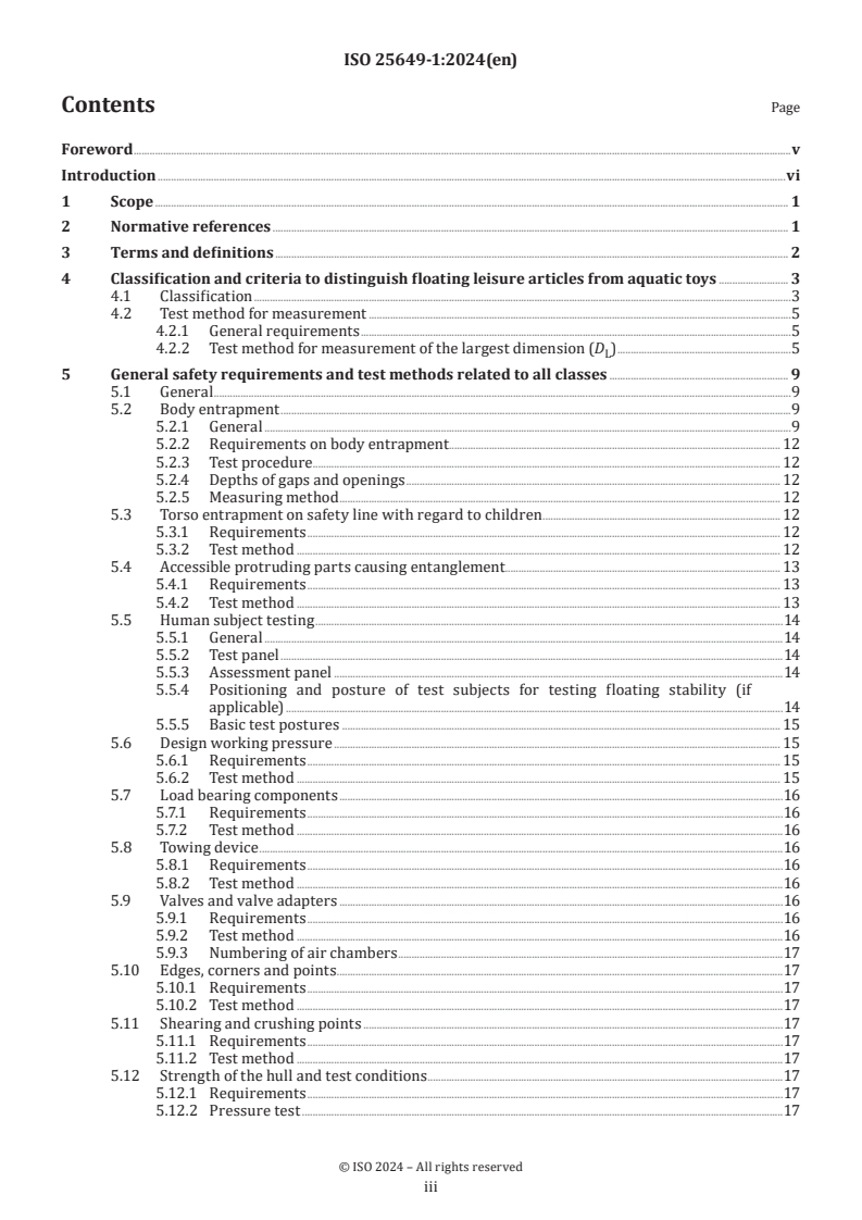 ISO 25649-1:2024 - Floating leisure articles for use on and in the water — Part 1: Classification, materials, general requirements and test methods
Released:10/29/2024