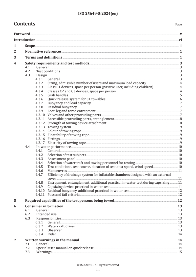 ISO 25649-5:2024 - Floating leisure articles for use on and in the water — Part 5: Additional specific safety requirements and test methods for Class C devices
Released:10/29/2024