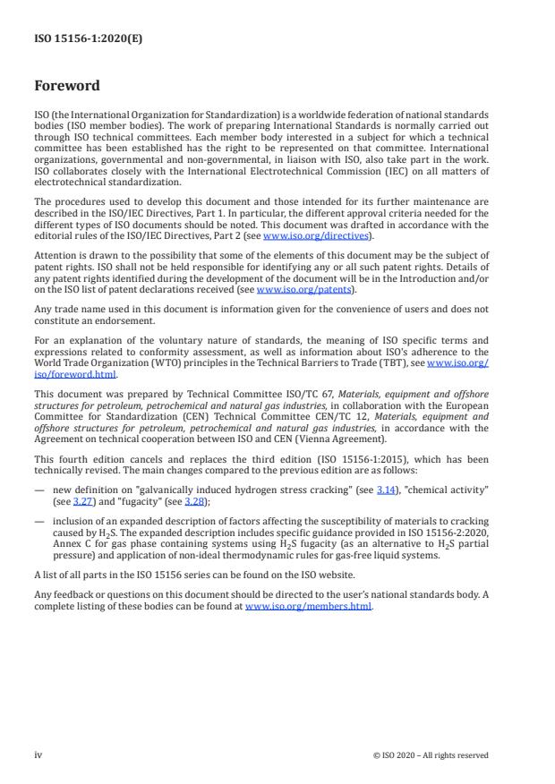 ISO 15156-1:2020 ISO 15156-1:2020 - Petroleum and natural gas industries -- Materials for use in H2S-containing environments in oil and gas production - Page 4 preview