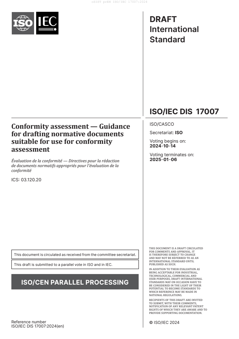 prEN ISO/IEC 17007:2024