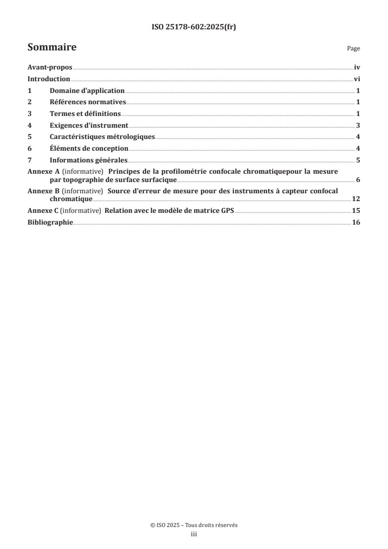 ISO 25178-602:2025 - Spécification géométrique des produits (GPS) — État de surface: Surfacique — Partie 602: Conception et caractéristiques des instruments sans contact (à capteur confocal chromatique)
Released:14. 02. 2025