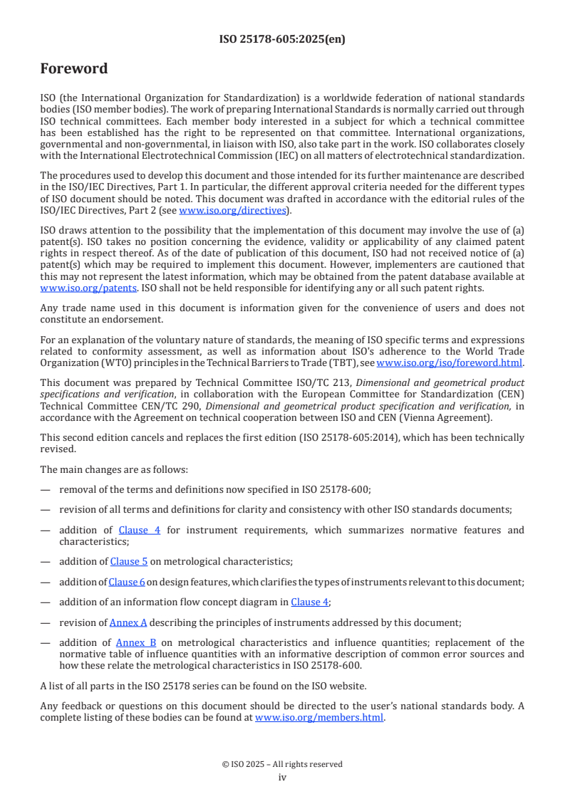 ISO 25178-605:2025 ISO 25178-605:2025 - Geometrical product specifications (GPS) — Surface texture: Areal — Part 605: Design and characteristics of non-contact (point autofocus probe) instruments
Released:14. 02. 2025 - Page 4 preview