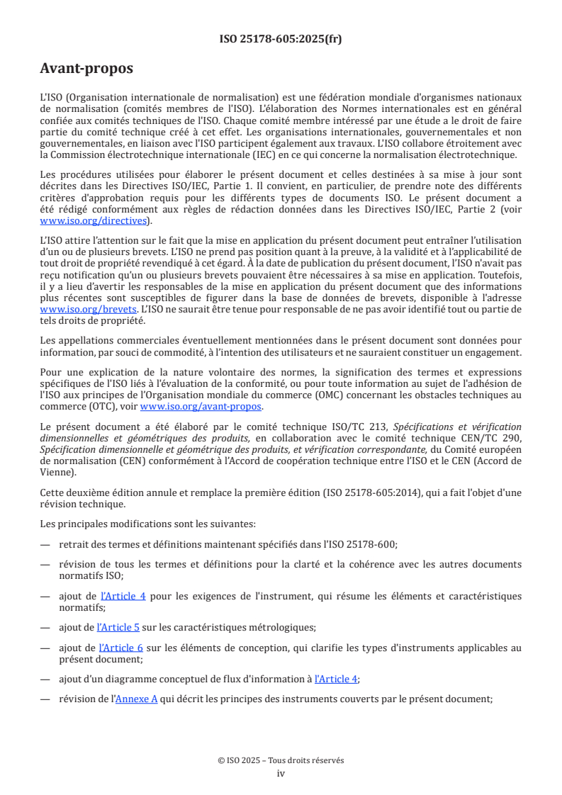ISO 25178-605:2025 ISO 25178-605:2025 - Spécification géométrique des produits (GPS) — État de surface: Surfacique — Partie 605: Conception et caractéristiques des instruments sans contact (capteur autofocus à point)
Released:14. 02. 2025 - Page 4 preview