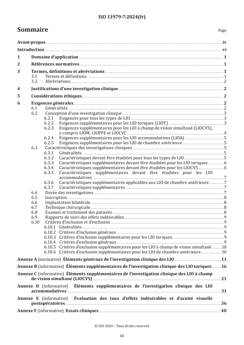 ISO 11979-7:2024 - Implants ophtalmiques — Lentilles intraoculaires — Partie 7: Investigations cliniques de lentilles intraoculaires pour la correction de l'aphakie
Released:12. 01. 2024