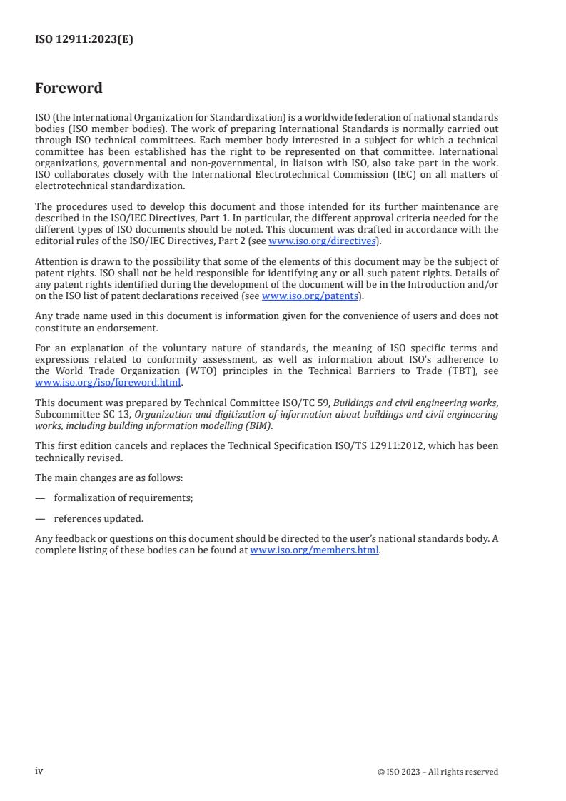 ISO 12911:2023 ISO 12911:2023 - Organization and digitization of information about buildings and civil engineering works, including building information modelling (BIM) — Framework for specification of BIM implementation
Released:2/6/2023 - Page 4 preview